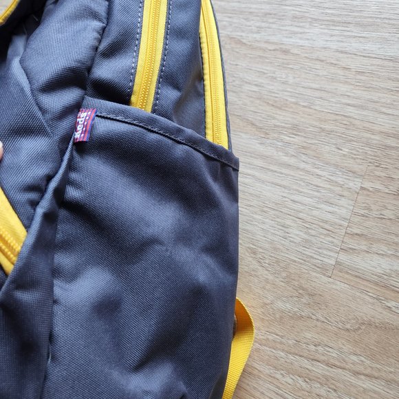 Keds Backpack Zipper Pocket Nylon Grey Yellow Unisex 13\